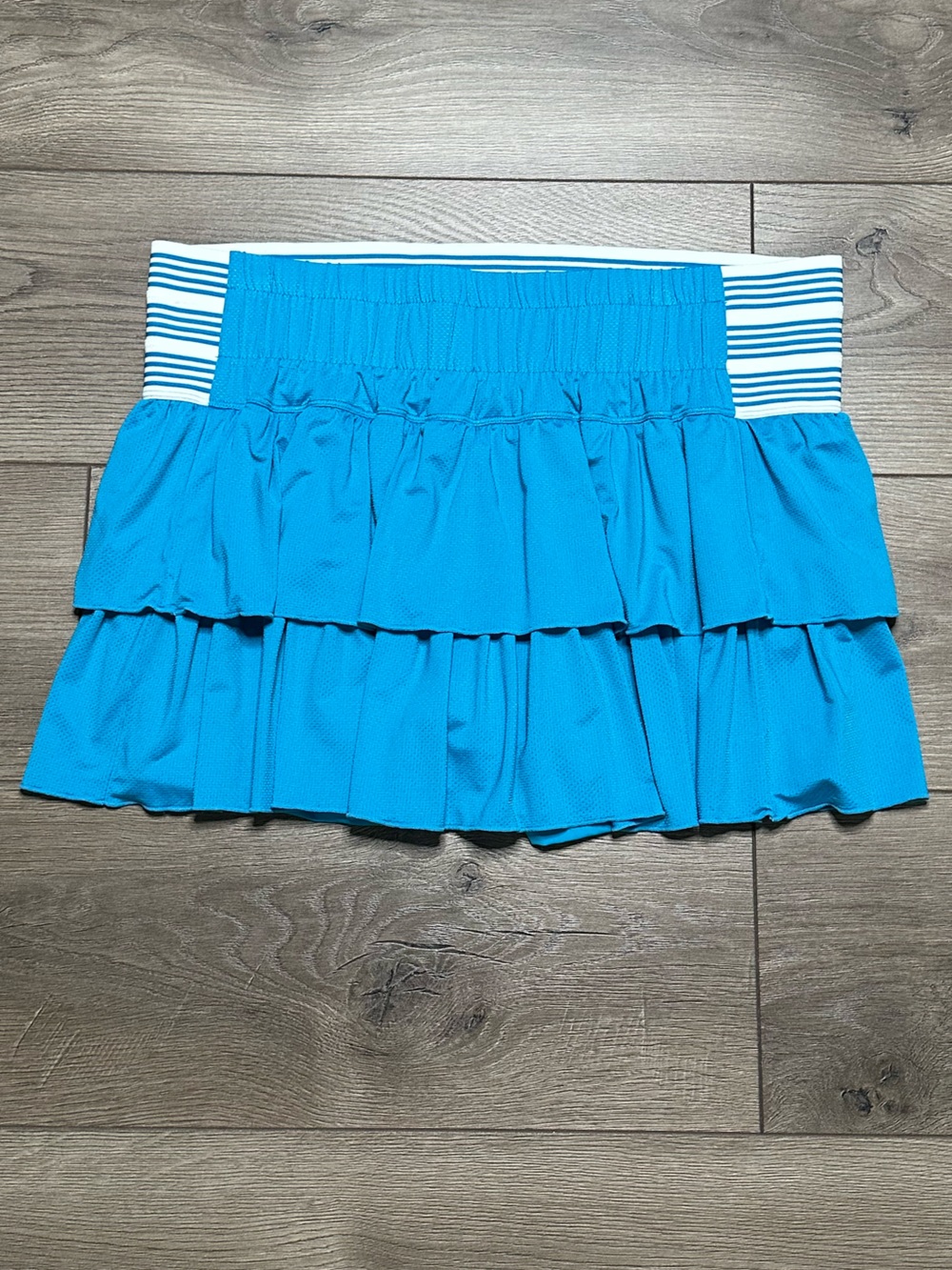 Lucky In Love Caribbean Vibes High‎ Rise Play On Tennis Skirt Skort Blue White L - Picture 3 of 11